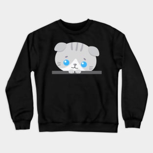 Cat With Blue Eyes Crewneck Sweatshirt